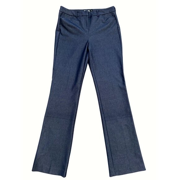 7th Avenue Studio Size 6 Navy Chino Trousers Flare Leg City Office Core - Picture 2 of 12